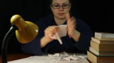 Women Crumpling Paper Stock Videos – Royalty-Free HD & 4K Videos