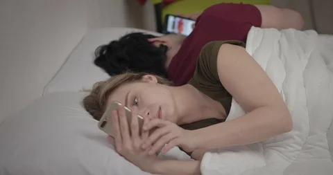 Unhappy young couple having unsolved relationship problems Stock Footage 105897842