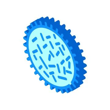Unhealthy bacteria isometric icon vector isolated illustration 스톡 일러스트