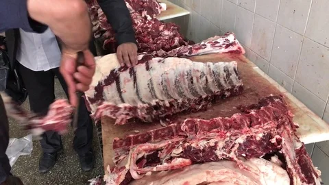 Unhealthy Meat Stock Footage 75594526
