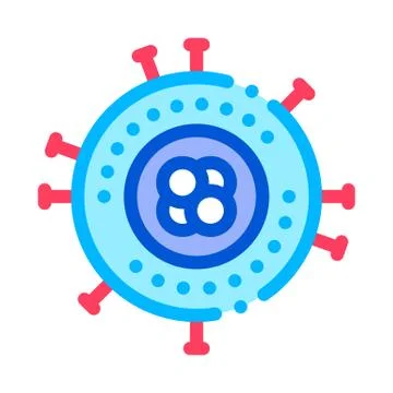 Unhealthy Pathogen Element Vector Thin Line Icon Illustrazione stock