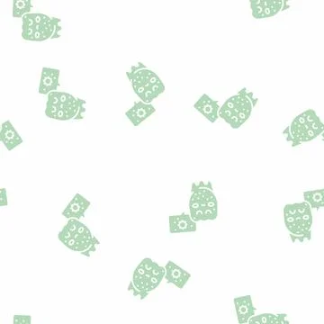 Unhealthy tooth glyph seamless pattern Illustrazione stock