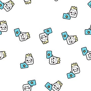 Unhealthy tooth vector seamless pattern Illustrazione stock