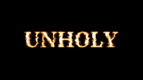 Unholy Text Effect Stock Footage 336838790