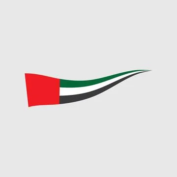 Uni emirate arab flag Stock Illustration