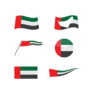 Uni emirate arab flag Stock Illustration