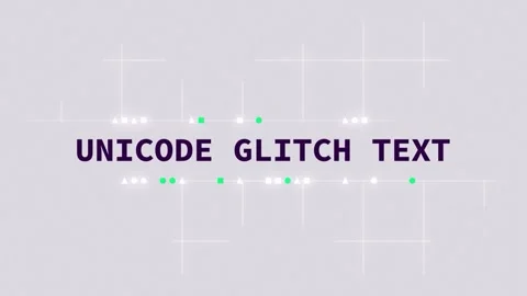 Unicode Glitch Text Stock After Effects