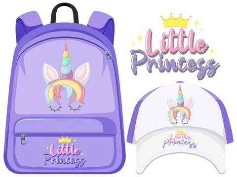 Unicorn accessories objects theme Stock Illustration