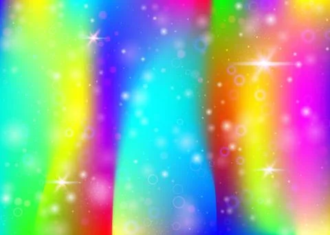 Unicorn background with rainbow mesh. Stock Illustration