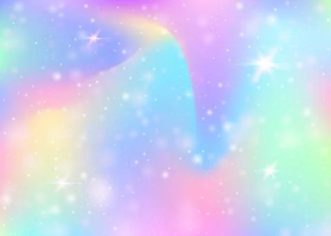 Unicorn background with rainbow mesh. Stock Illustration