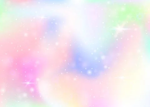 Unicorn background with rainbow mesh. Stock Illustration