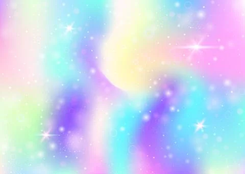 Unicorn background with rainbow mesh. Stock Illustration