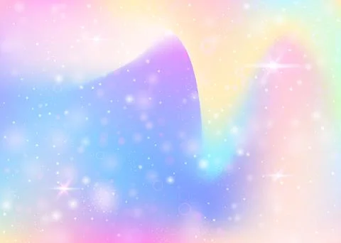 Unicorn background with rainbow mesh. Stock Illustration