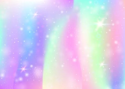 Unicorn background with rainbow mesh. Stock Illustration