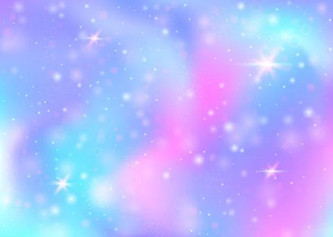 Unicorn background with rainbow mesh. Stock Illustration