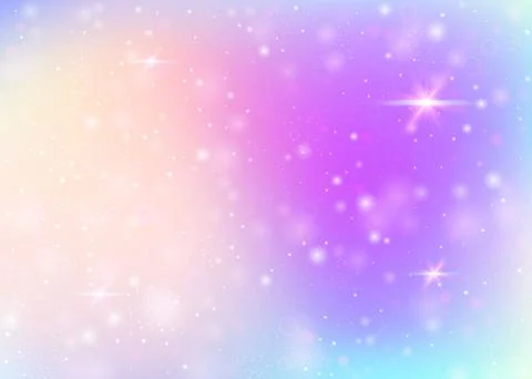 Unicorn background with rainbow mesh. Stock Illustration