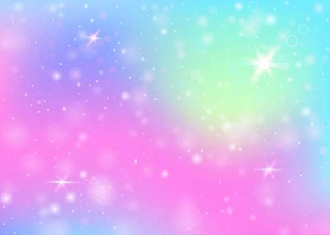 Unicorn background with rainbow mesh. Stock Illustration