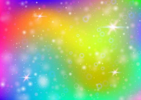 Unicorn background with rainbow mesh. Stock Illustration