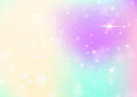 Unicorn background with rainbow mesh. Stock Illustration