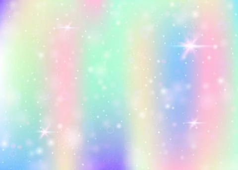 Unicorn background with rainbow mesh. Stock Illustration