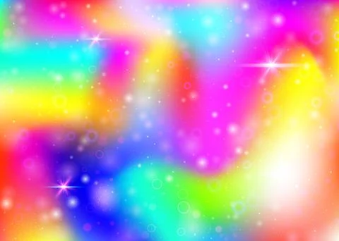 Unicorn background with rainbow mesh. Stock Illustration
