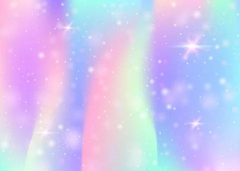 Unicorn background with rainbow mesh. Stock Illustration