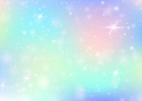 Unicorn background with rainbow mesh. Stock Illustration
