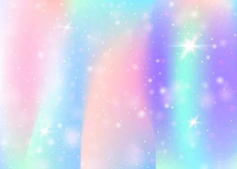 Unicorn background with rainbow mesh. Stock Illustration