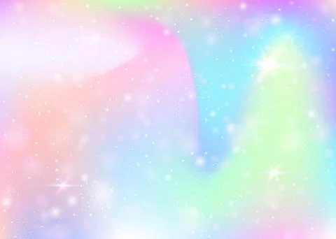 Unicorn background with rainbow mesh. Stock Illustration
