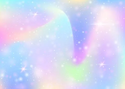 Unicorn background with rainbow mesh. Stock Illustration