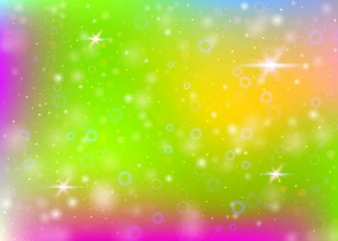 Unicorn background with rainbow mesh. Stock Illustration