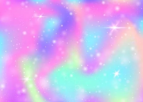 Unicorn background with rainbow mesh. Stock Illustration