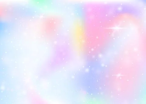 Unicorn background with rainbow mesh. Stock Illustration