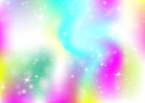 Unicorn background with rainbow mesh. Stock Illustration