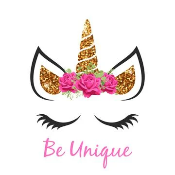 Unicorn. Be unique Stock Illustration