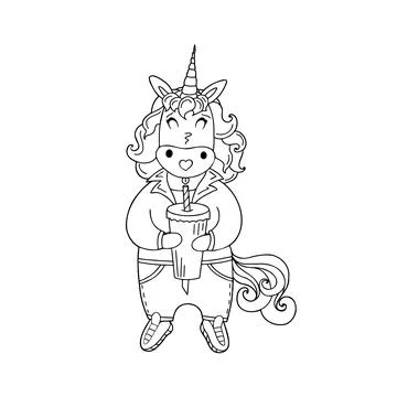 Unicorn black Stock Illustration