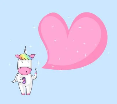 Unicorn blowing soap bubble Stock Illustration