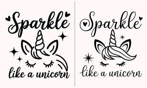 Unicorn Bundle with Cute Unicorn Designs for Kids and Fantasy Apparel b Illustrazione stock