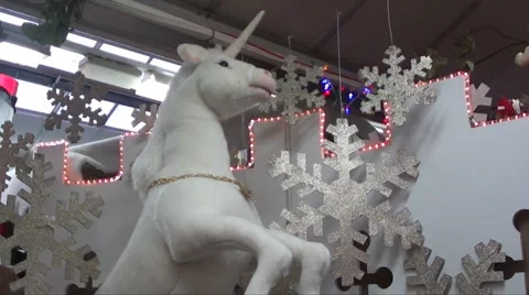 Unicorn at christmas Stock Footage 924367
