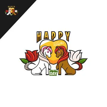 Unicorn couple Stock Illustration
