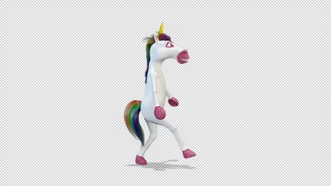 Unicorn dancing a long and happy dance 库存影片 165024962