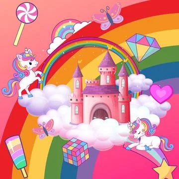 Unicorn fantasy Stock Illustration