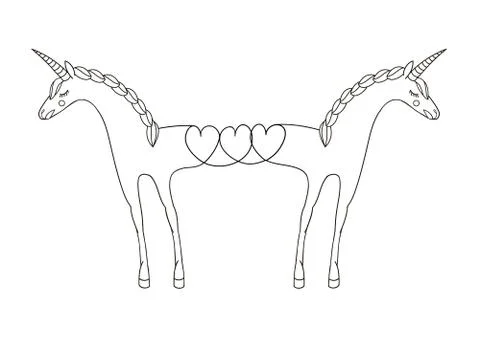 Unicorn, hand drawn Stock Illustration