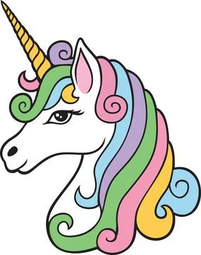 Unicorn head icon Stock Illustration