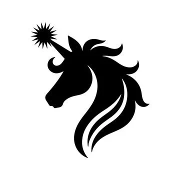 Unicorn head icon Illustrazione stock