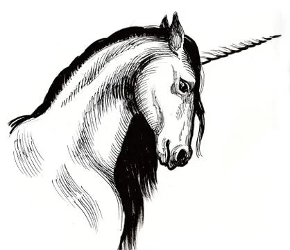 Unicorn head Illustrazione stock