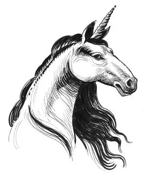 Unicorn head Illustrazione stock