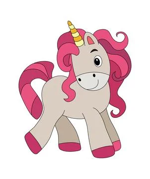 Unicorn isolated on a white background Stock Illustration