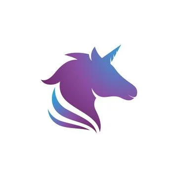 Unicorn Logo icon vector illustration Stock Illustration