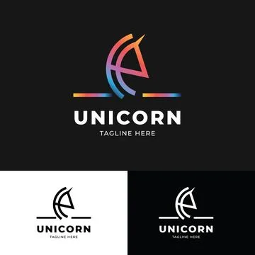Unicorn Logo Stock-Illustration